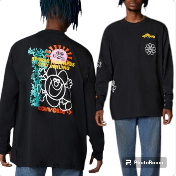 Converse Other - 🙊LAST CHANCE Converse Spread Kindness Stay Smiling Graphic T-Shirt
